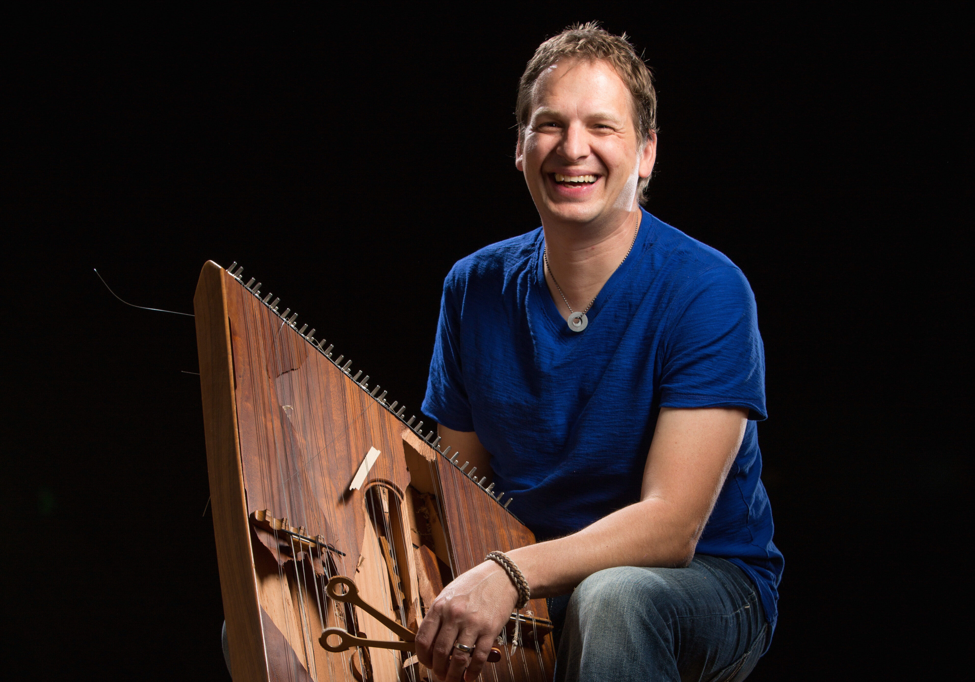 Ted Yoder Hammered Dulcimer Laughing cropped square